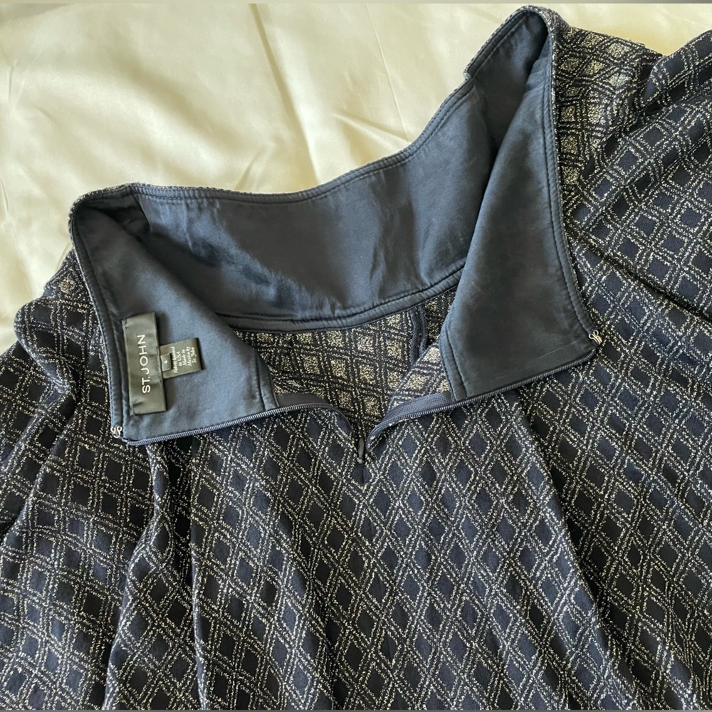 ST.JOHN MINI SKIRT SIZE 4 BLACK/SILVER - Picture 3 of 6